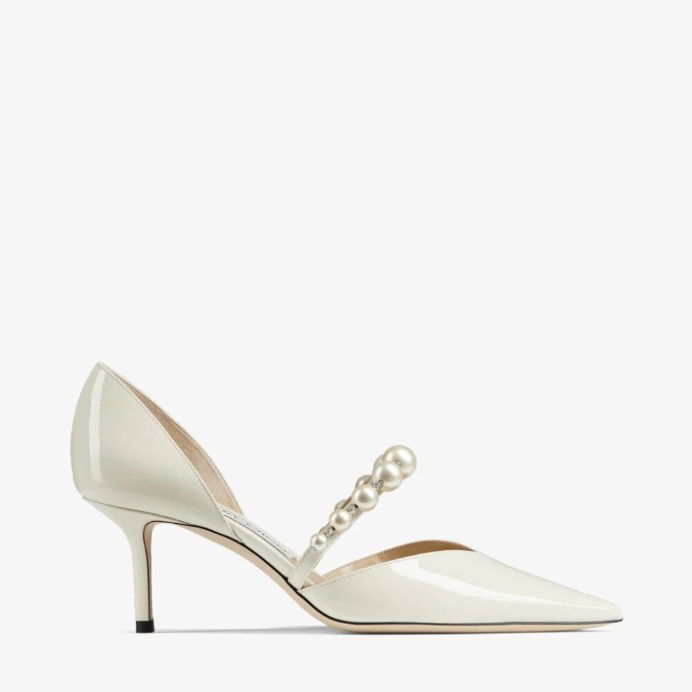 Jimmy Choo Aurelie 65 Pearl Heels 38.5